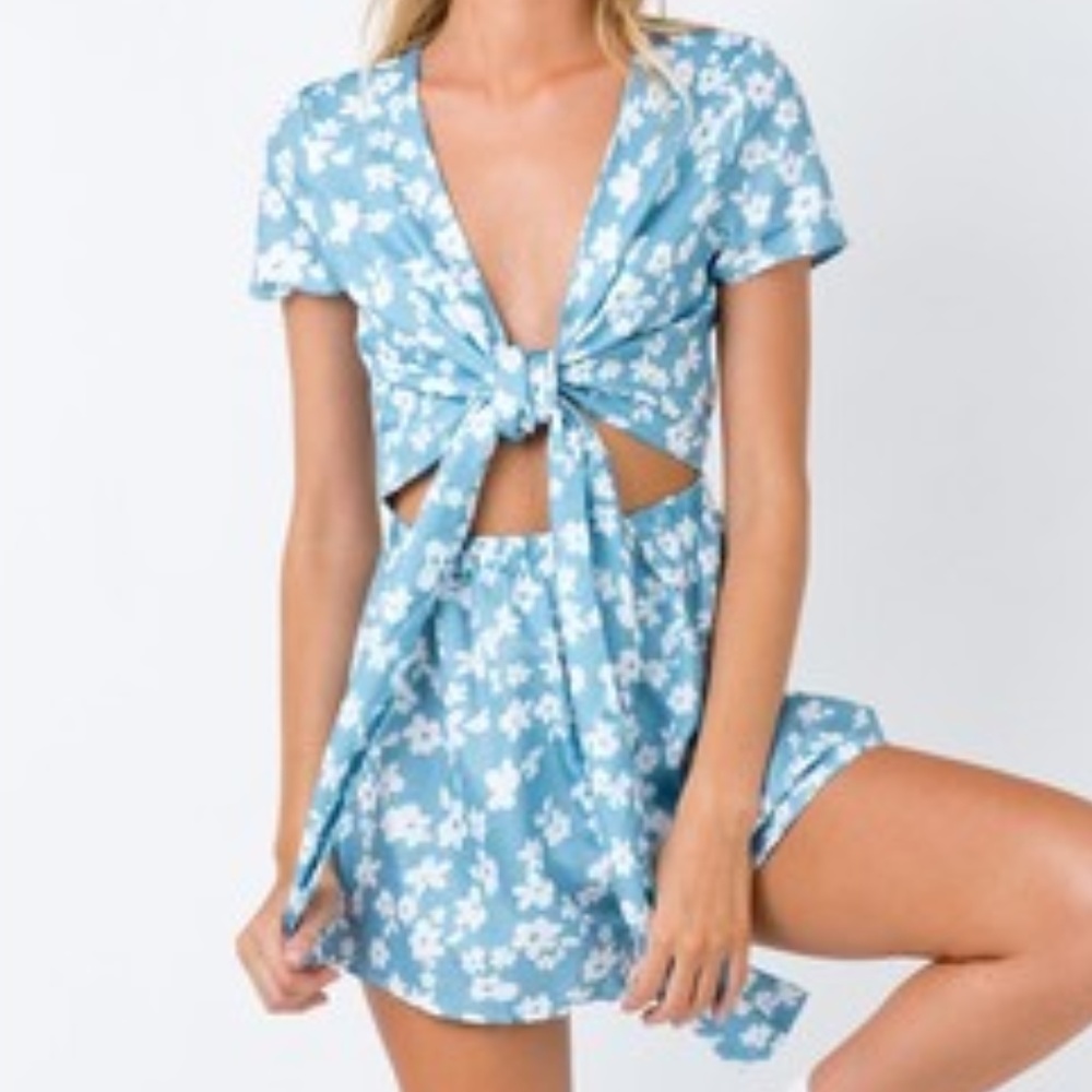 PP “Blue Daisies” Romper